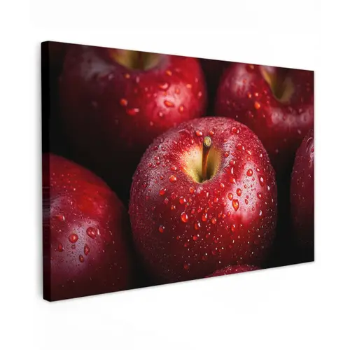 Rood - Appels - Fruit Tuinposter op houten frame 2 cm dik klein -3d