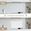 Golven - Patroon - Grijs keuken achterwand spatscherm klein 900 -voor_na_NL