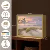 Zonsondergang - Duin - Strand - Planten - Zee Light Box met batterij (Wandlamp) middel -USP_websiteoverzichtNL