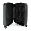 Groene achtergrond met tekst The world is yours to explore NBS - Handbagage koffer - Volwassenen Unisex middel -binnenkant