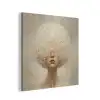 Dromerig - Beige - Paardenbloemzaadjes aluminium wit klein -3d