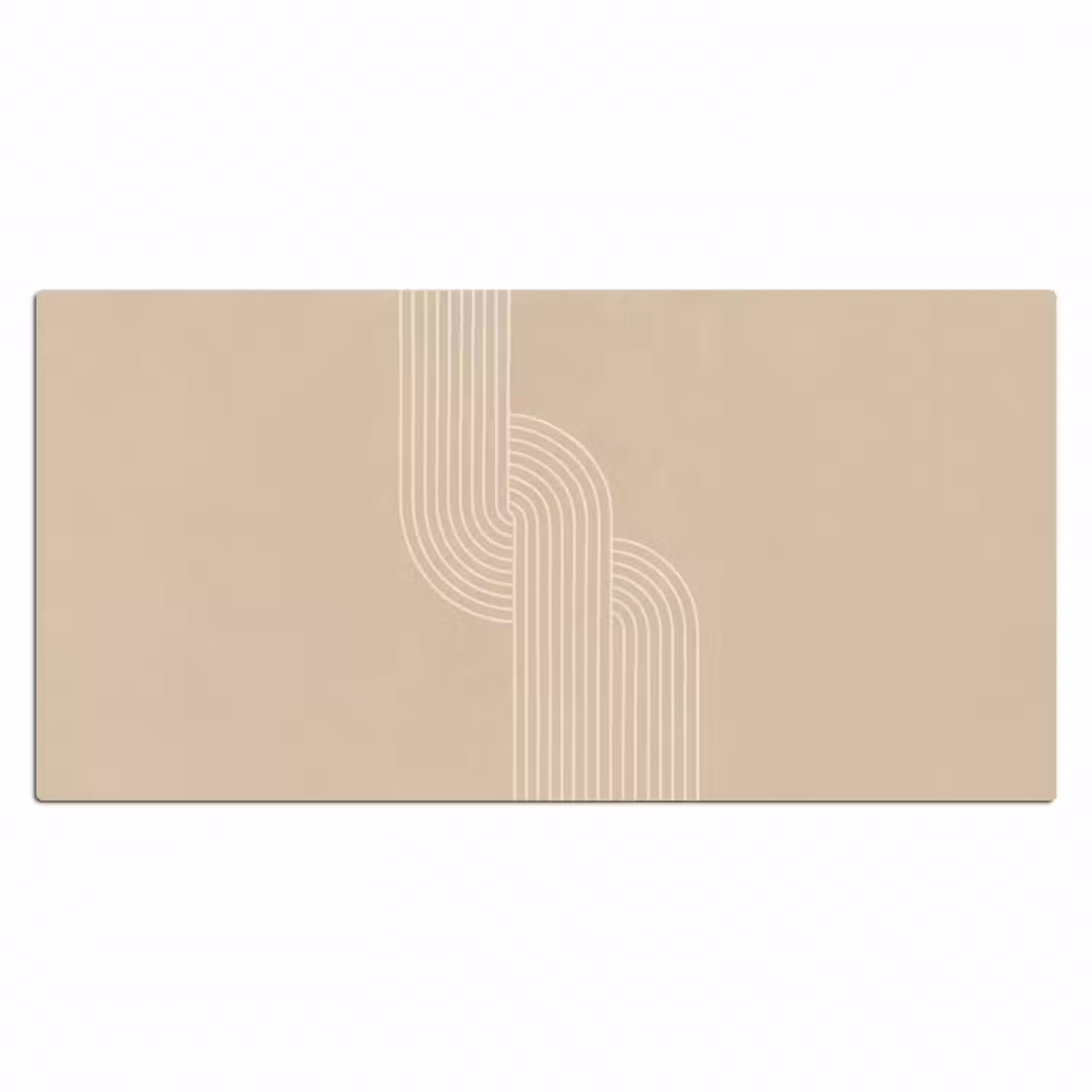 Schreibtischunterlage - Parallele Linien - Leichte Textur - Beige