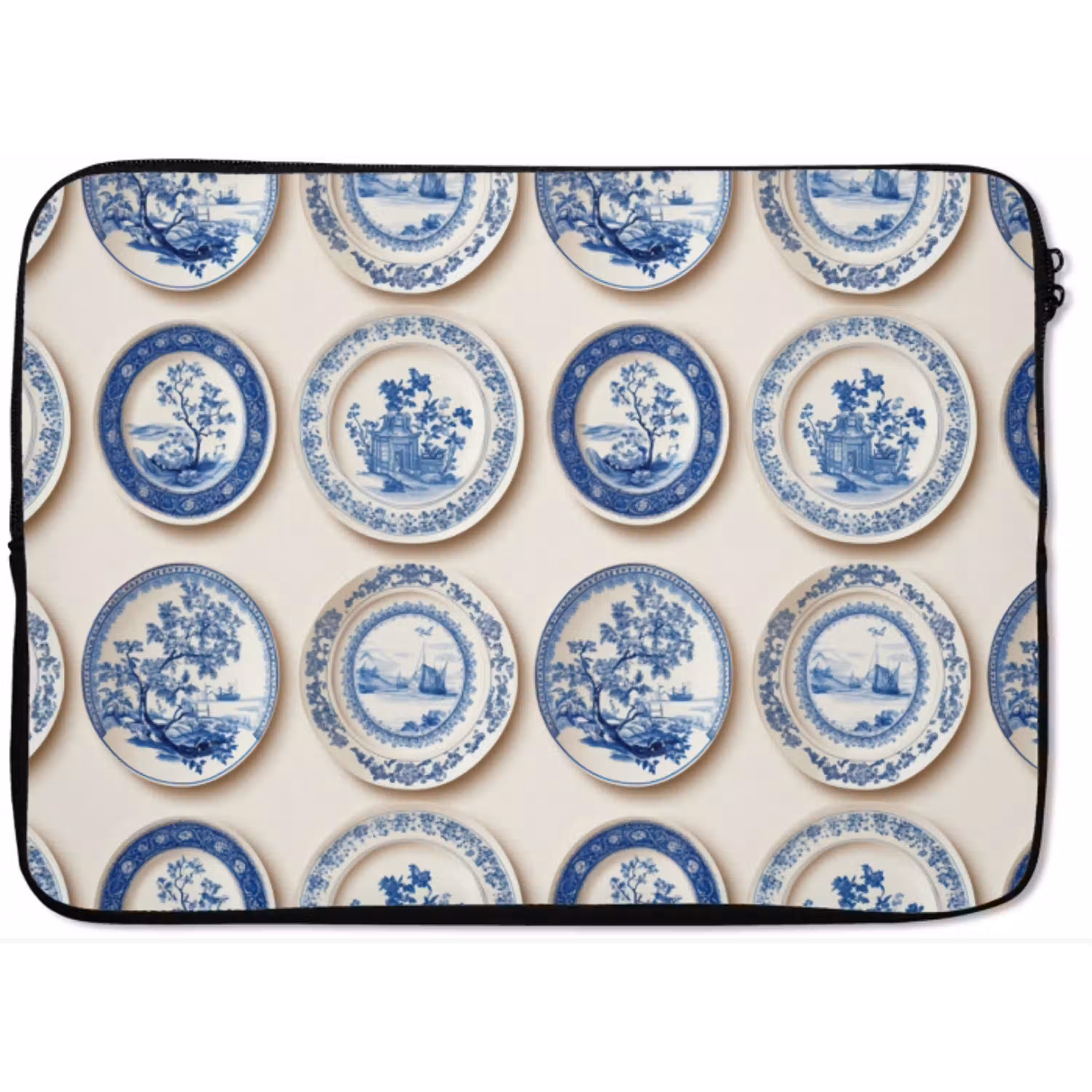 Borden - Bomen - Planten - Blauw laptophoes neopreen klein 279 -zkaufland3dotto