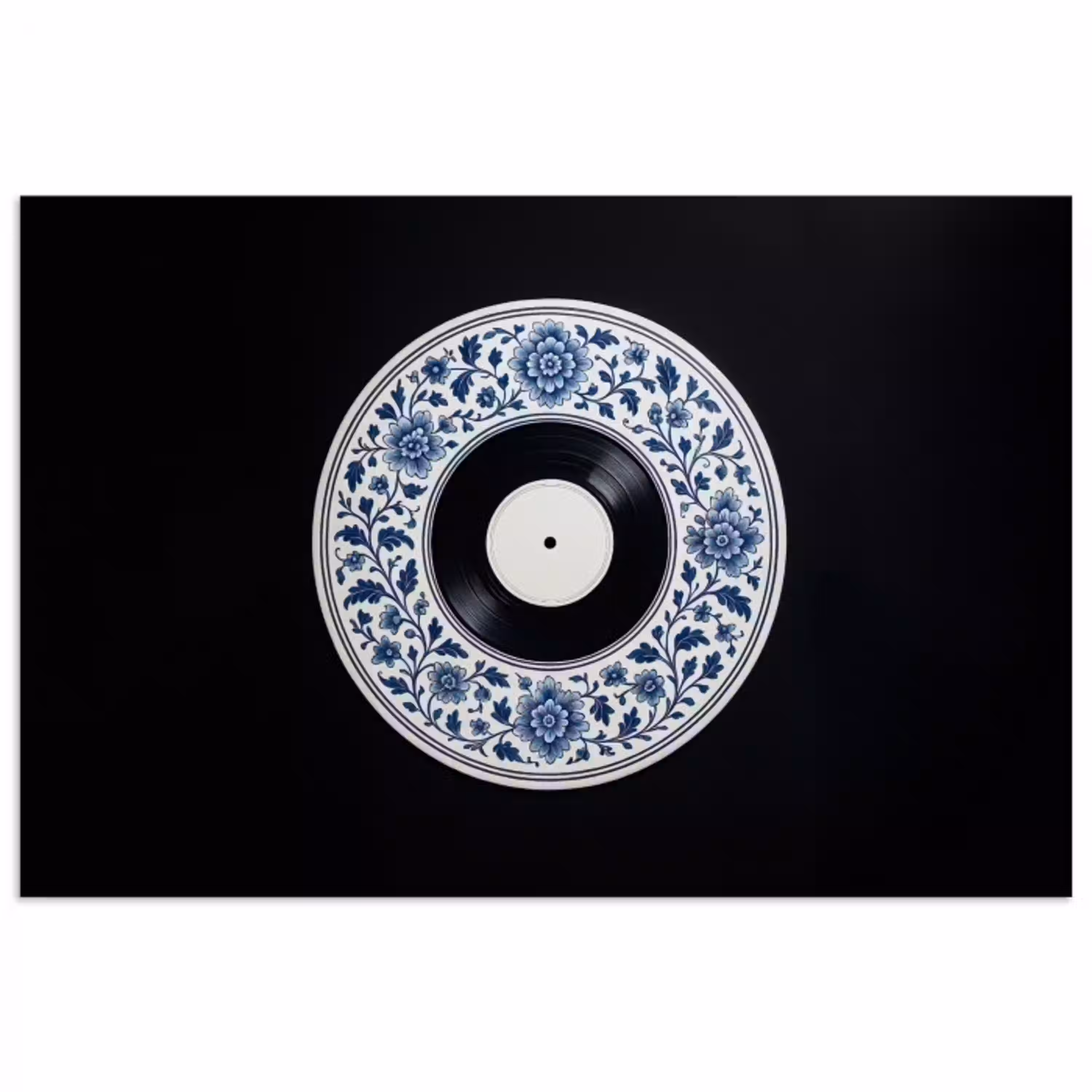 Vinyl - LP - Delfts Blauw - Muziek poster papier klein -3d