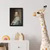 Portret van een meisje in het blauw - Schilderij van Johannes Cornelisz. Verspronck fotolijst zwart zonder passe partout klein -usfeer4_kinderkamer