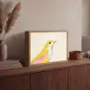 Vogel - Minimalistisch - Geel Light Box met batterij (Wandlamp) middel -sfeer2