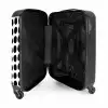Ruwe stippen in rastervorm NBS - Handbagage koffer - Kinderen Unisex middel -binnenkant