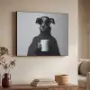 Coltrui - Hond - Bril - Mok Textielframe zwart klein -sfeer3