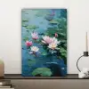 Waterlelies - Bloemen - Roze - Water canvas 2cm klein -sfeer6
