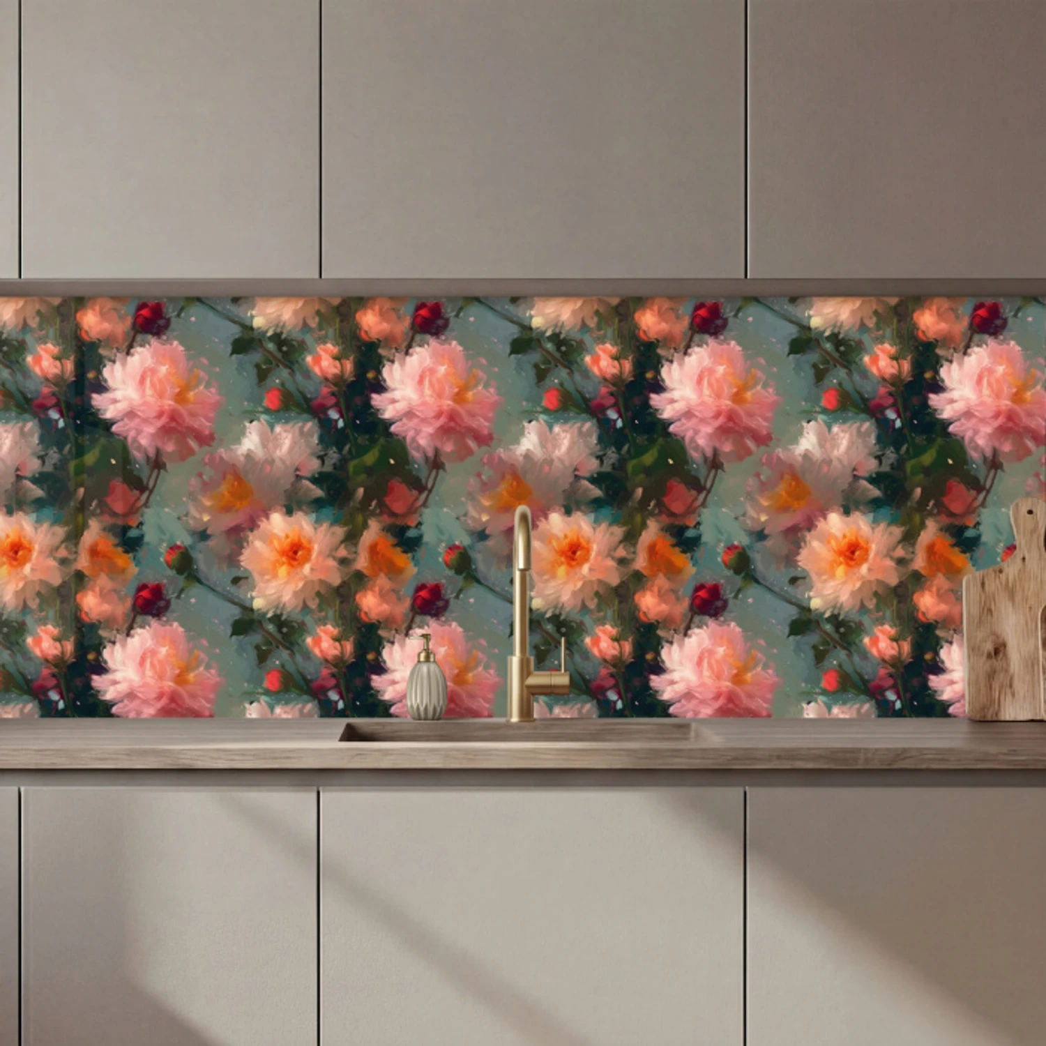 Dahlia - Bloemen - Patroon keuken achterwand 2 middel 871 zz_3dshopping