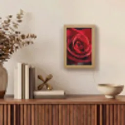 Rood - Roos - Romantisch Light Box met kabel (Tafellamp) klein -sfeer2