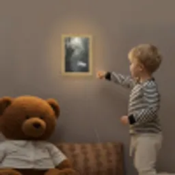 Zwanen - Rivier - Bos Light Box met kabel (Kinderlampje) klein -sfeer4a_kind