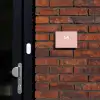 Effen roze - Modern Naambord Rechthoek middel -sfeer1-rechthoek-S