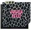 Panterprint - Zwart - Neonletters - Roze Inductie beschemer met haakjes middel -3d
