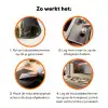 Illustratie - Vrouw - Madeliefjes - Wit Inductie beschermer vinyl 3mm klein -zzzzzzz-td-werking