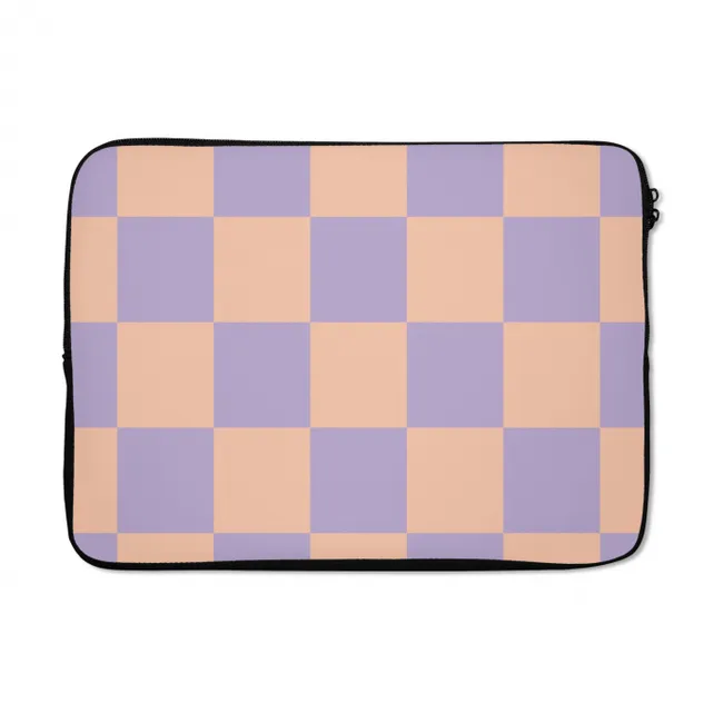 Laptop hülle - Schachbrettmuster - Lila - Rosa - Würfel