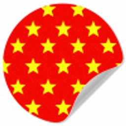 Ster - Patroon - Geel Wandcirkel behangsticker klein 186 -3d