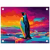 Ijsschots - Pinguïn - Abstract - Lucht tuinposter los doek klein -3d