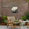 Hoed - Vrouw - Beige Tuinposter op houten frame 2 cm dik klein -sfeer3