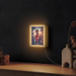Superheld - Jongens - Rook - Kleuren Light Box met kabel (Wandlamp) klein -sfeer1