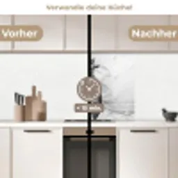 Vissen - Chef - Zwart - Wit keuken achterwand 2 middel -voor-na2_DE