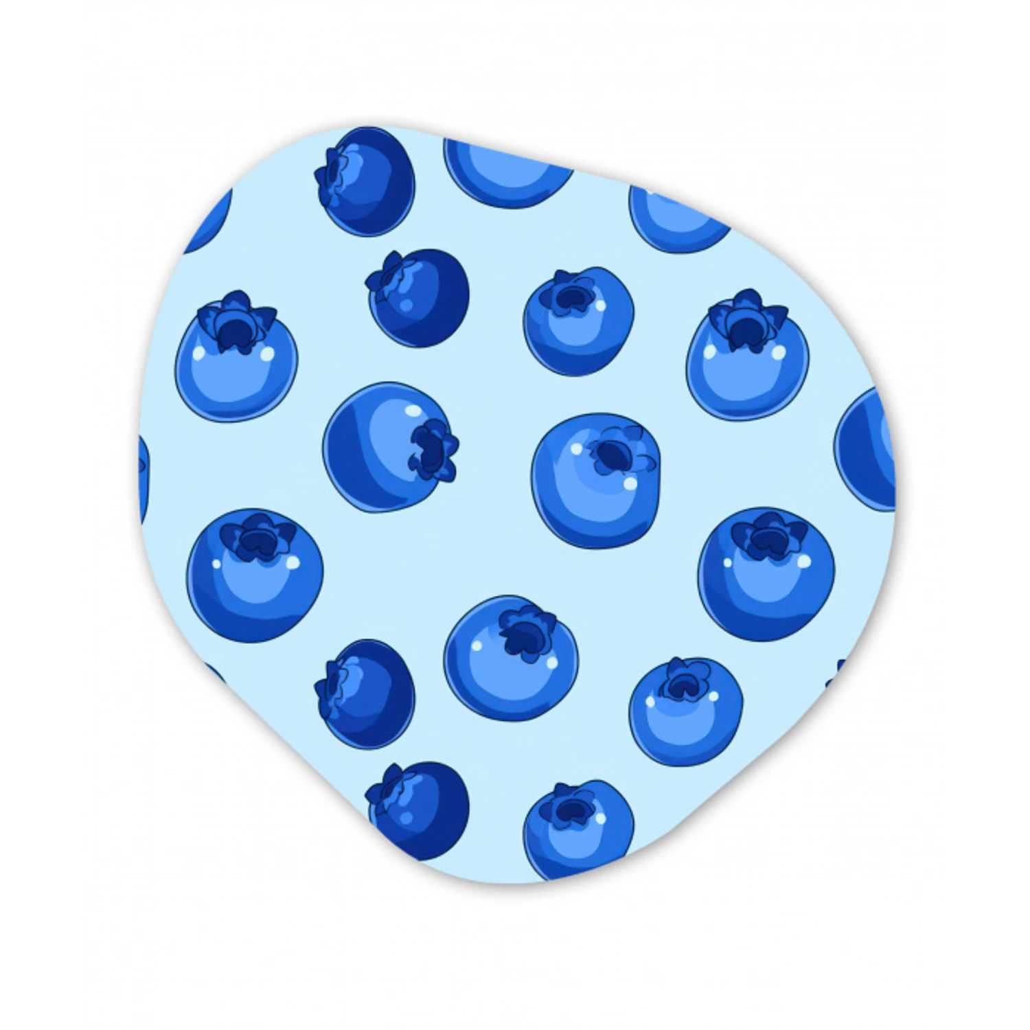 Bessen - Modern - Blauw Wandcirkel Organisch Aluminium middel 851 -3d