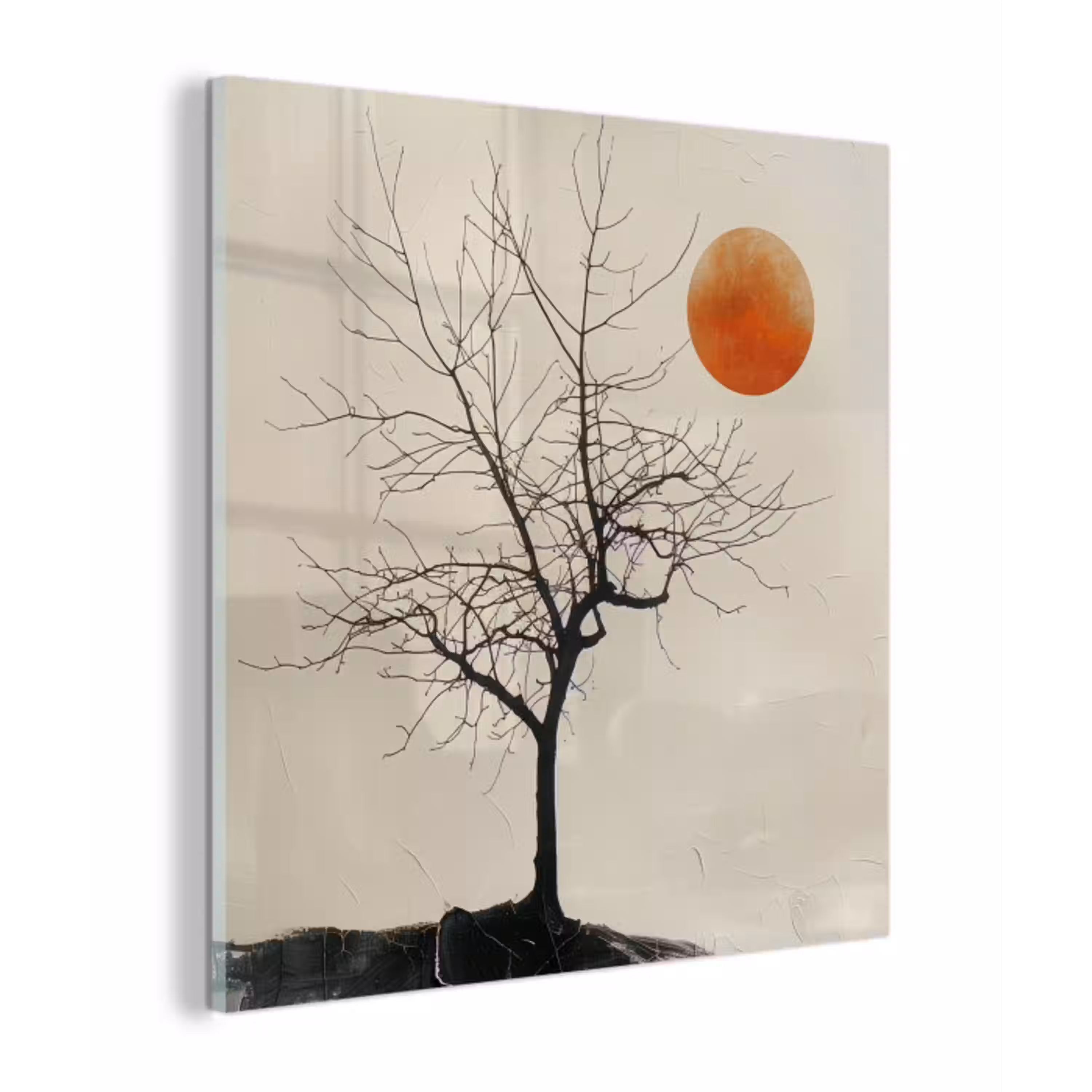 Boom - Zon - Modern - Landschap plexiglas 5mm klein -z3d