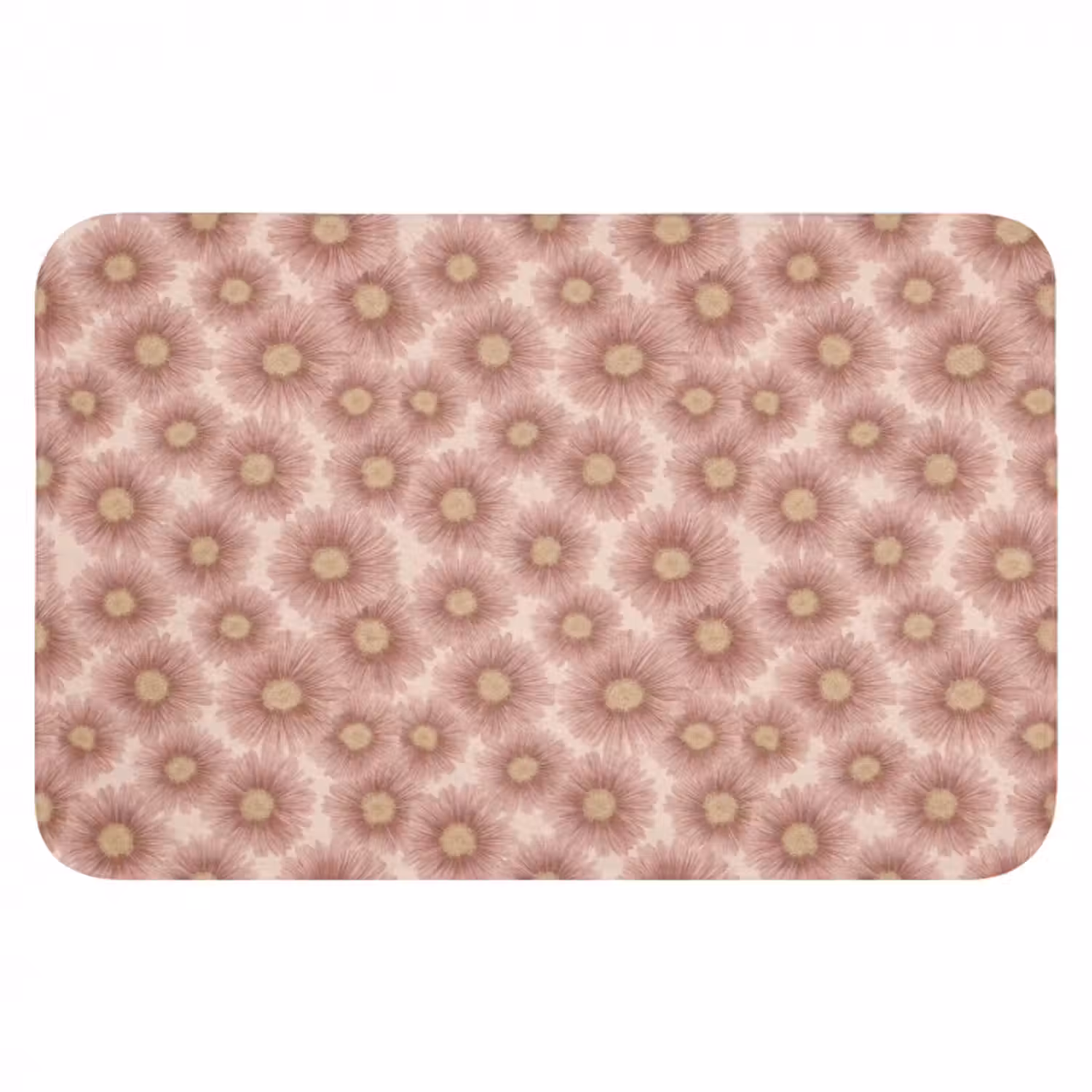 Badematte - Gerbera - Blumen - Rosa