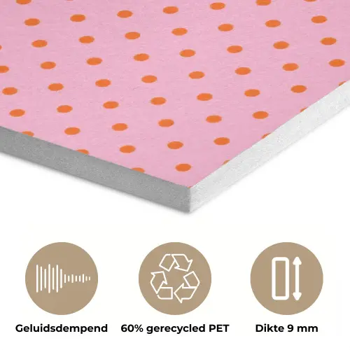 Yes fun - Groen - Roze - Stippen PET vilt klein -closeup_NL