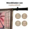 Doorkijk - Strand - Palmboom - Tropisch Wandkleed katoen klein -sfeer2