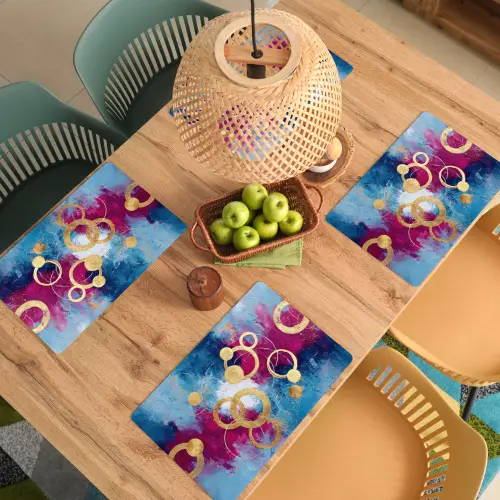 Cirkels - Goud - Abstract Placemat vinyl groot -zzsfeer5_Kitchenyeah-website