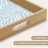 Zebra - Motief - Blauw - Wit Dienblad Rechthoek middel 911 -USP_HandgreepNL