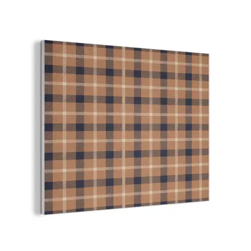 Plaid - Patroon - Vierkant - Bruin PET vilt klein 837 -3d