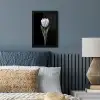 Tulp - Patroon - Blauw fotolijst zwart zonder passe partout klein -sfeer3