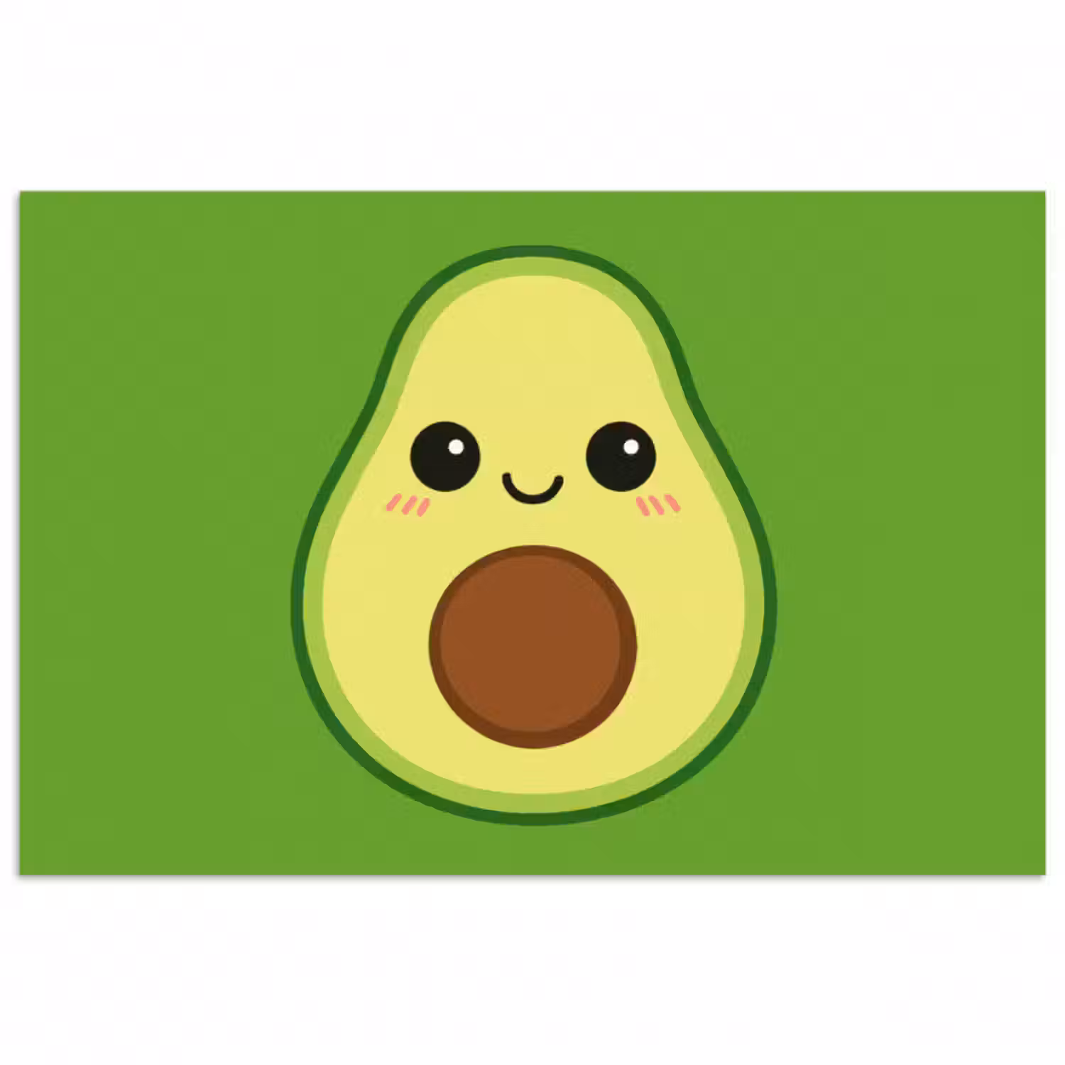 Poster - Avocado - Grün - Verspielt