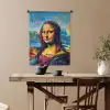 Kleurrijke Mona Lisa in graffiti stijl Wandkleed katoen klein -sfeer6
