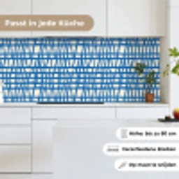 Ruitpatroon - Blauw - Crème keuken achterwand 2 middel 871 -sfeer4_DE