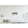 Bloemen - Muur - Rozen - Groen textielposter latten blank klein -kinderkamer