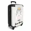 Prinses met kroon en roze hartjes NBS - Handbagage koffer - Kinderen Unisex middel -productfoto_3d