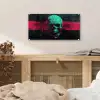 Schedel - Cyberpunk - Neon Rood plexiglas 5mm klein -sfeer4