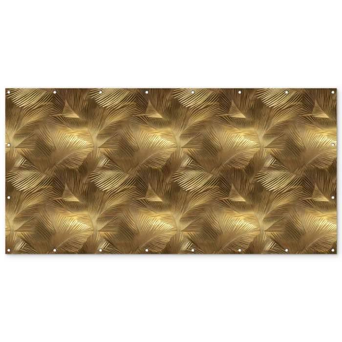 Palm - Waaier - Goud Balkonbeschermer Duitsland klein 596 -zz_3d