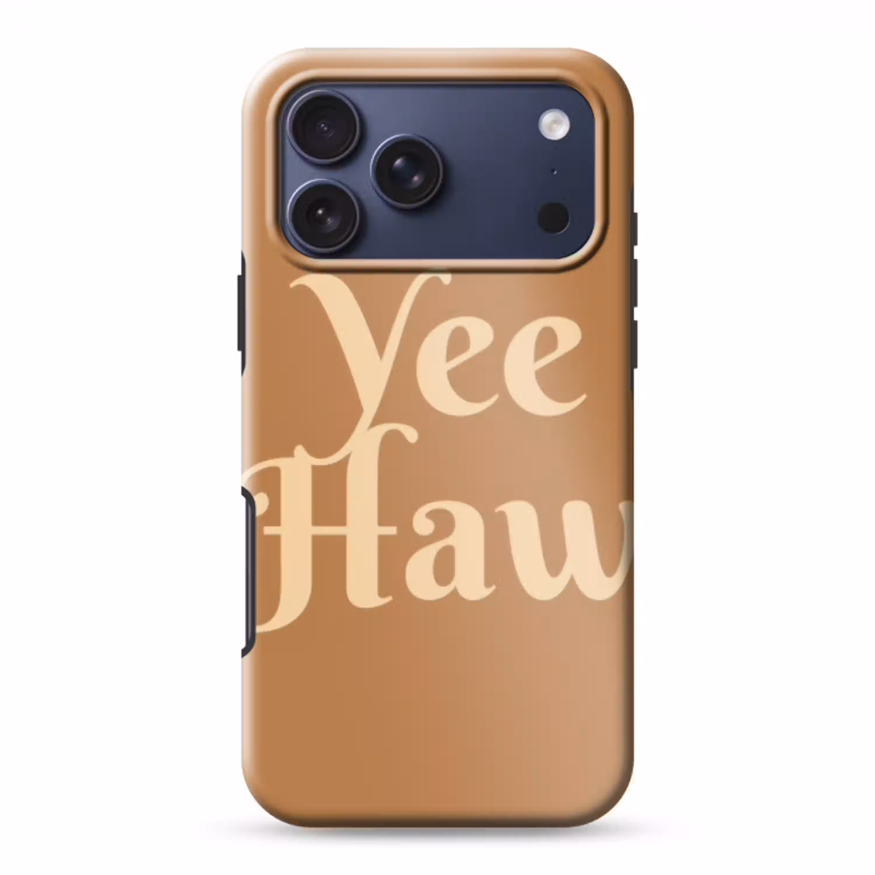 Yee haw - Bruin - Minimalistisch Toughcase MagSafe Apple iPhone 17 Pro Max klein -3d
