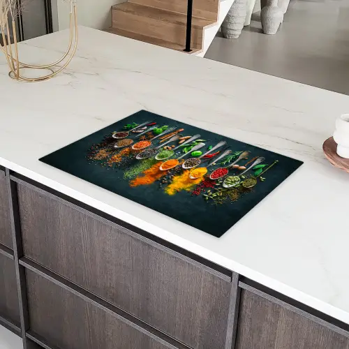 Kruiden - Specerijen - Lepels Inductie beschermer vinyl 3mm klein -sfeer8