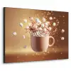Chocomelk - Drinken - Warm - Bruin Textielframe zwart klein -3d