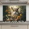 Uil - Vogels - Bloemen - Natuur keuken achterwand spatscherm klein -3d_website