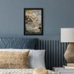 Boom - Graffiti - Banksy Style - Balloon Girl fotolijst zwart zonder passe partout klein -sfeer3