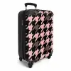 Groot pied-de-poule patroon in roze en zwart NBS - Handbagage koffer - Kinderen Unisex middel -productfoto_3d