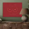 Big titties small heart - Rood - Hart PET vilt klein -sfeer2