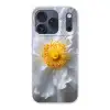 Wit - Bloem - Elegant Telefoonhoesje iPhone 17 Pro klein -3d