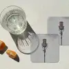 Microfoon - Vintage - Illustratie - Grijs onderzetter kurk middel -sfeer4